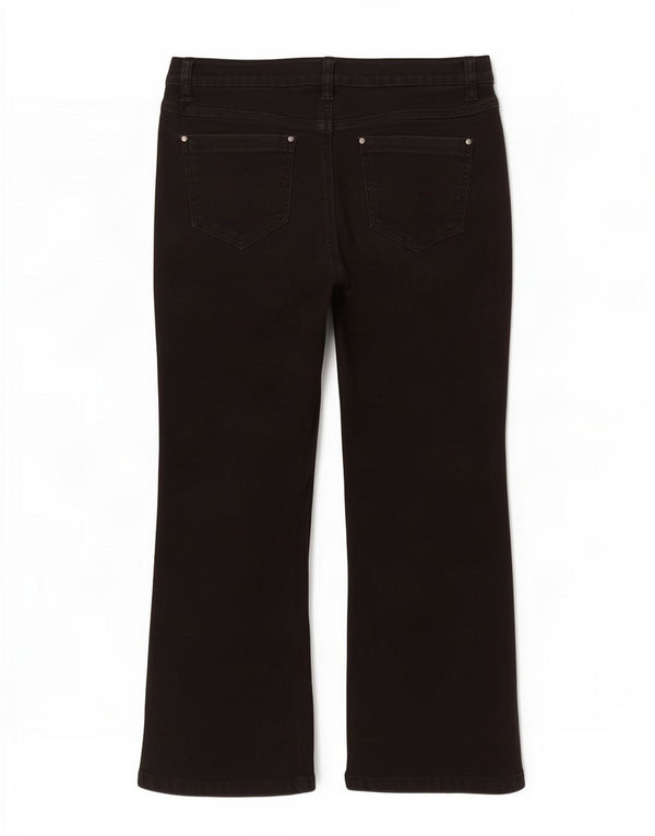 M&Co Jeans Bootcut Petite Femme UK 14 Large W30 L28 Coton Noir