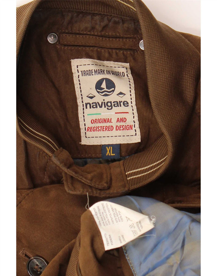 Blouson Bomber Homme Navigare UK 42 XL Marron Polyester