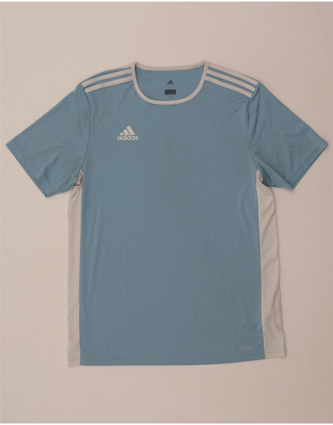 Adidas Hommes Climalite T-Shirt Haut Grand Bleu Colorblock Polyester