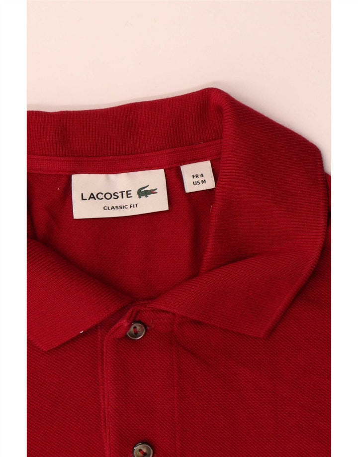 Lacoste Polo coupe classique pour homme taille 4 en coton rouge moyen