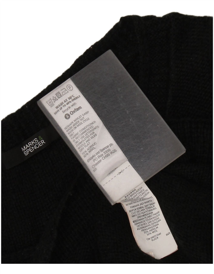 Marks & Spencer Robe pull pour femme UK 14 Acrylique noir moyen