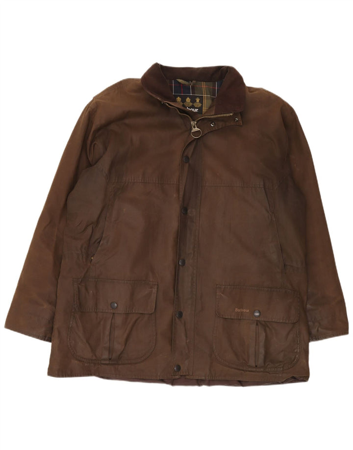BARBOUR Veste ample en coton ciré pour homme UK 42 XL Marron Polyuréthane