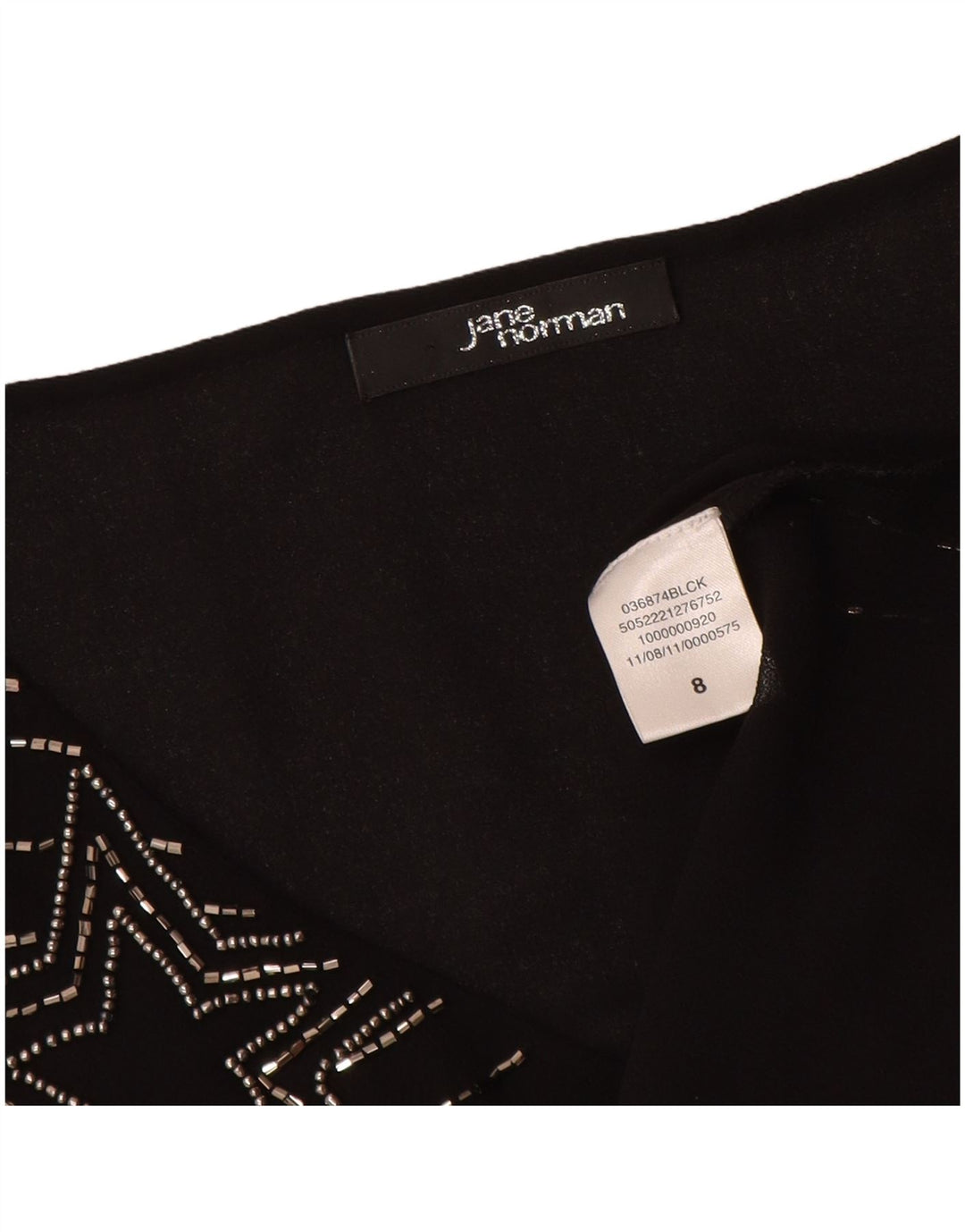 JANE NORMAN Chemisier sans manches pour femme UK 8 Petit Noir Rayé