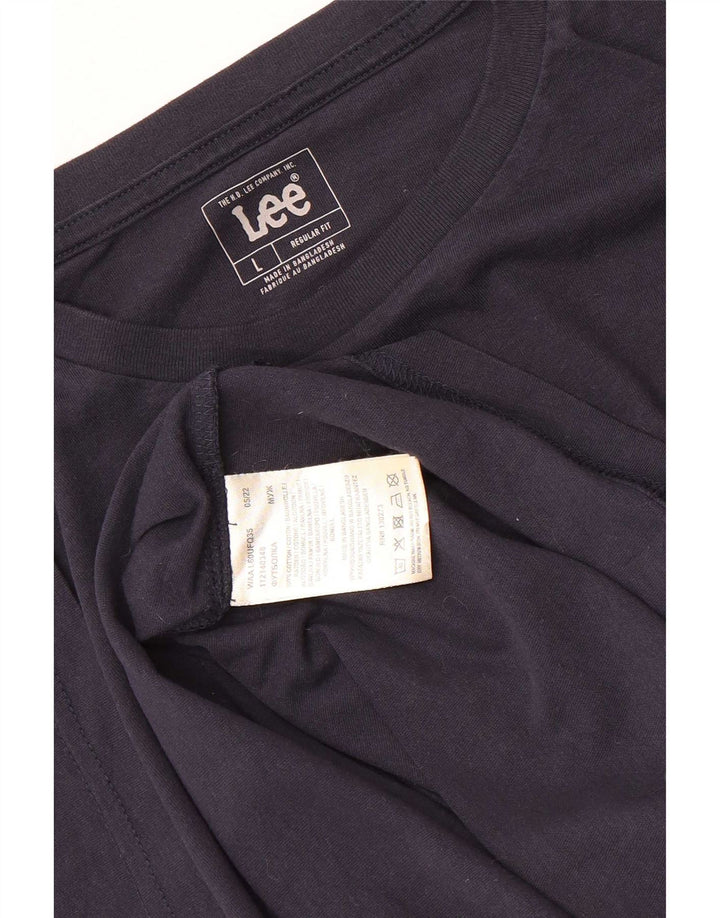 Lee T-shirt coupe classique pour hommes, grand, en coton bleu marine