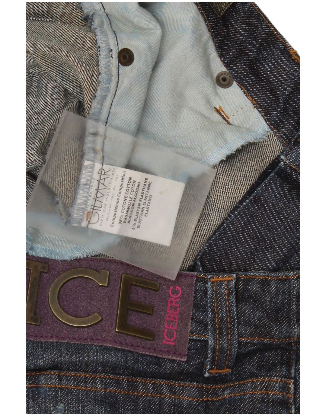 Iceberg Jean Slim Femme W32 L32 Bleu Marine Coton