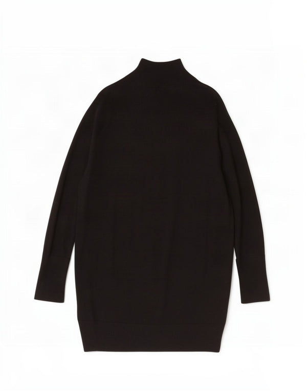 Cos Robe pull à manches longues pour femme UK 44 Laine noire moyenne