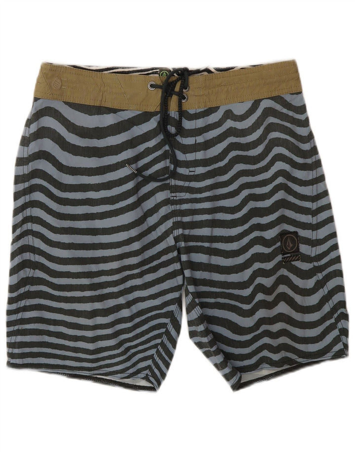 Volcom Short de bain homme petit gris rayé