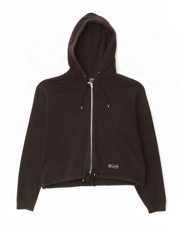 Champion Pull à capuche zippé pour femme UK 14 Coton noir moyen
