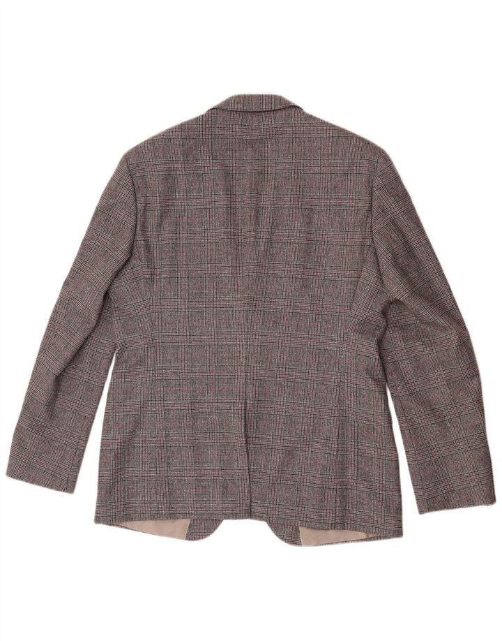 Hugo Boss Veste blazer à 2 boutons pour homme UK 54 2XL Gris pied-de-poule