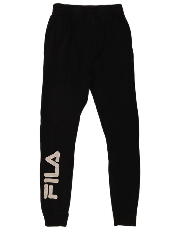 Fila Pantalon de Survêtement Graphique Joggers Petit Homme Noir Coton