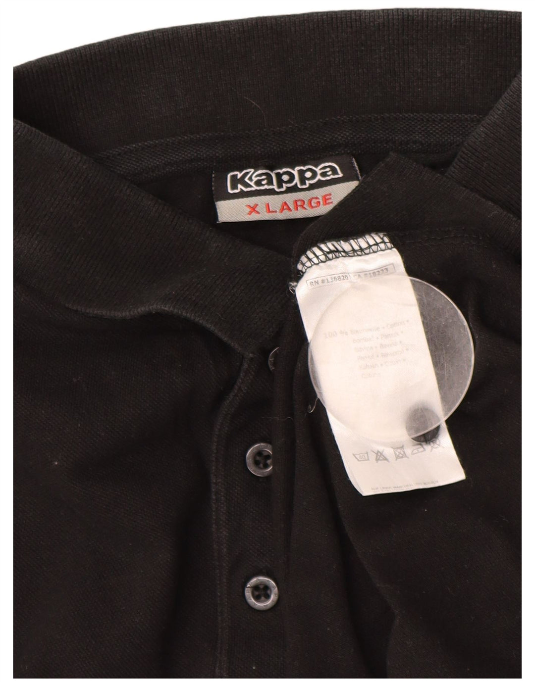 KAPPA Polo Homme XL Noir Coton