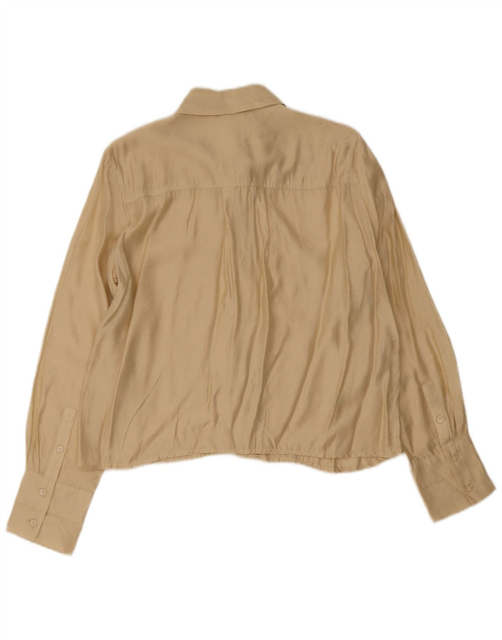 Chemisier chemise femme vintage UK 14 Beige moyen
