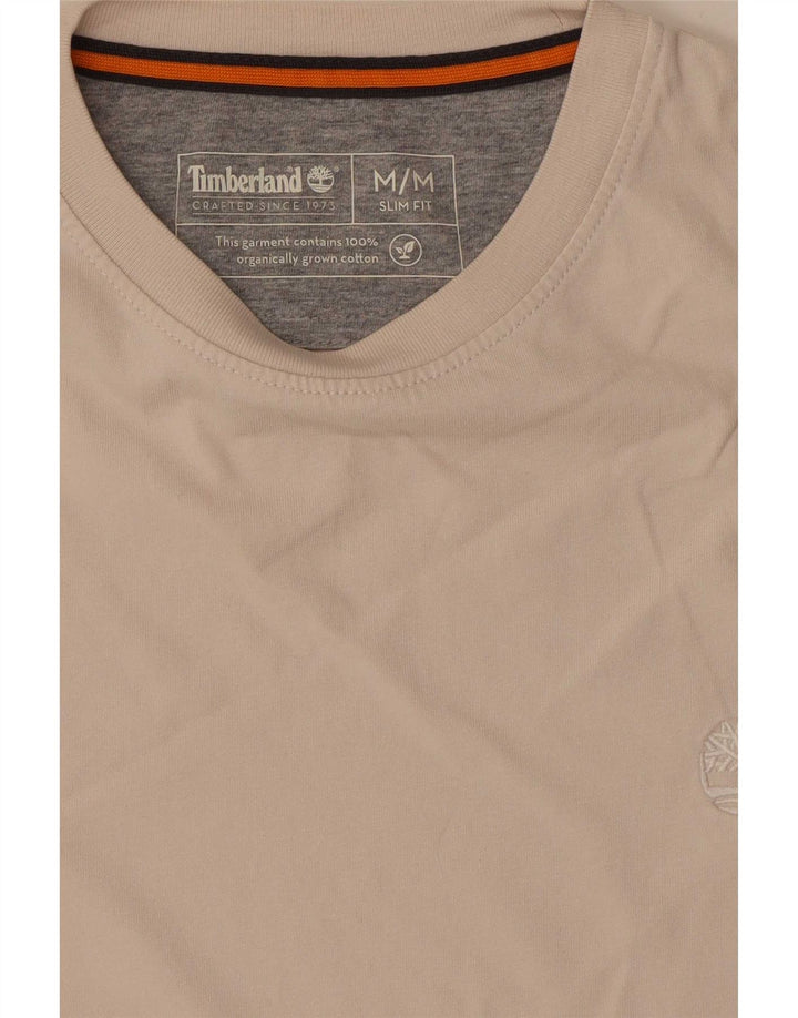 Timberland T-Shirt Slim Fit Homme Blanc Cassé