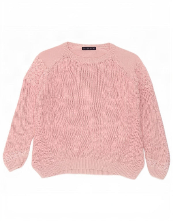Marks & Spencer Pull col bateau pour femme UK 14 Grand rose floral