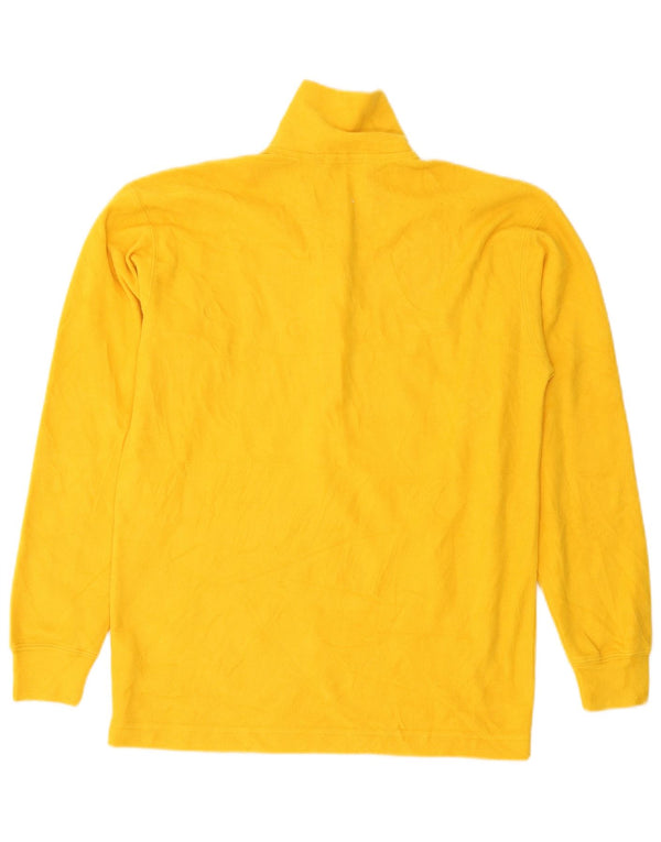 Belfe & Belfe Pull polaire surdimensionné à col boutonné pour femme UK 10 Petit Jaune