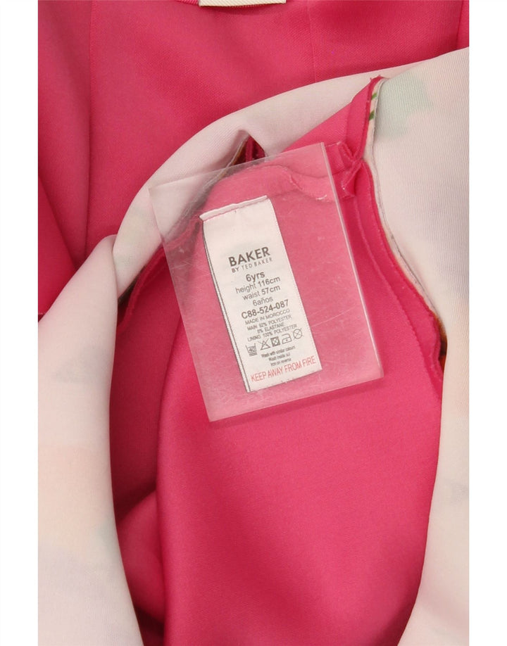 TED BAKER Robe trapèze pour filles 5-6 ans Rose Floral Polyester