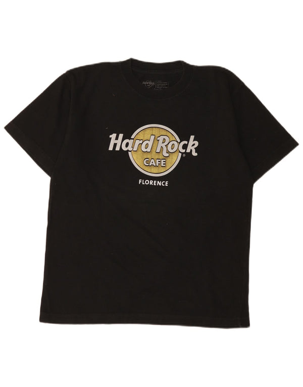 Hard Rock Cafe Boys Florence Graphic T-Shirt Top 13-14 ans Grand Noir