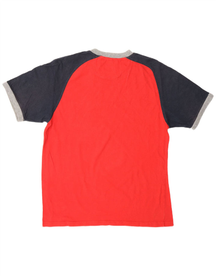 CHAMPION T-Shirt Homme Top XL Rouge Colourblock Coton