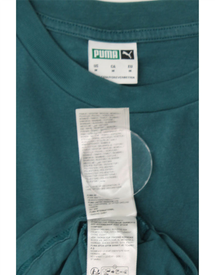 PUMA T-Shirt Graphique Homme Vert Moyen Coton