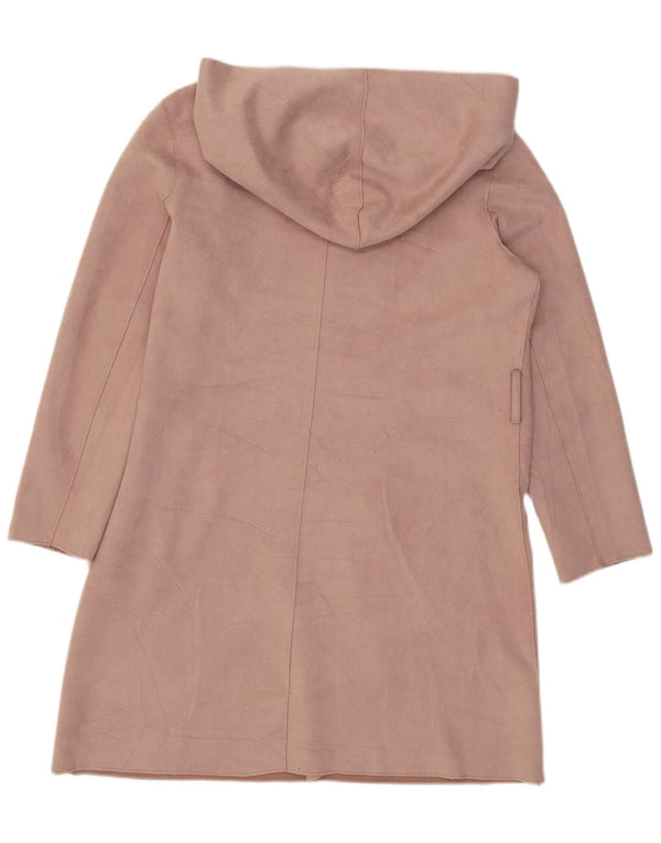 Zara Cardigan long à capuche pour femme UK 16 Large Rose