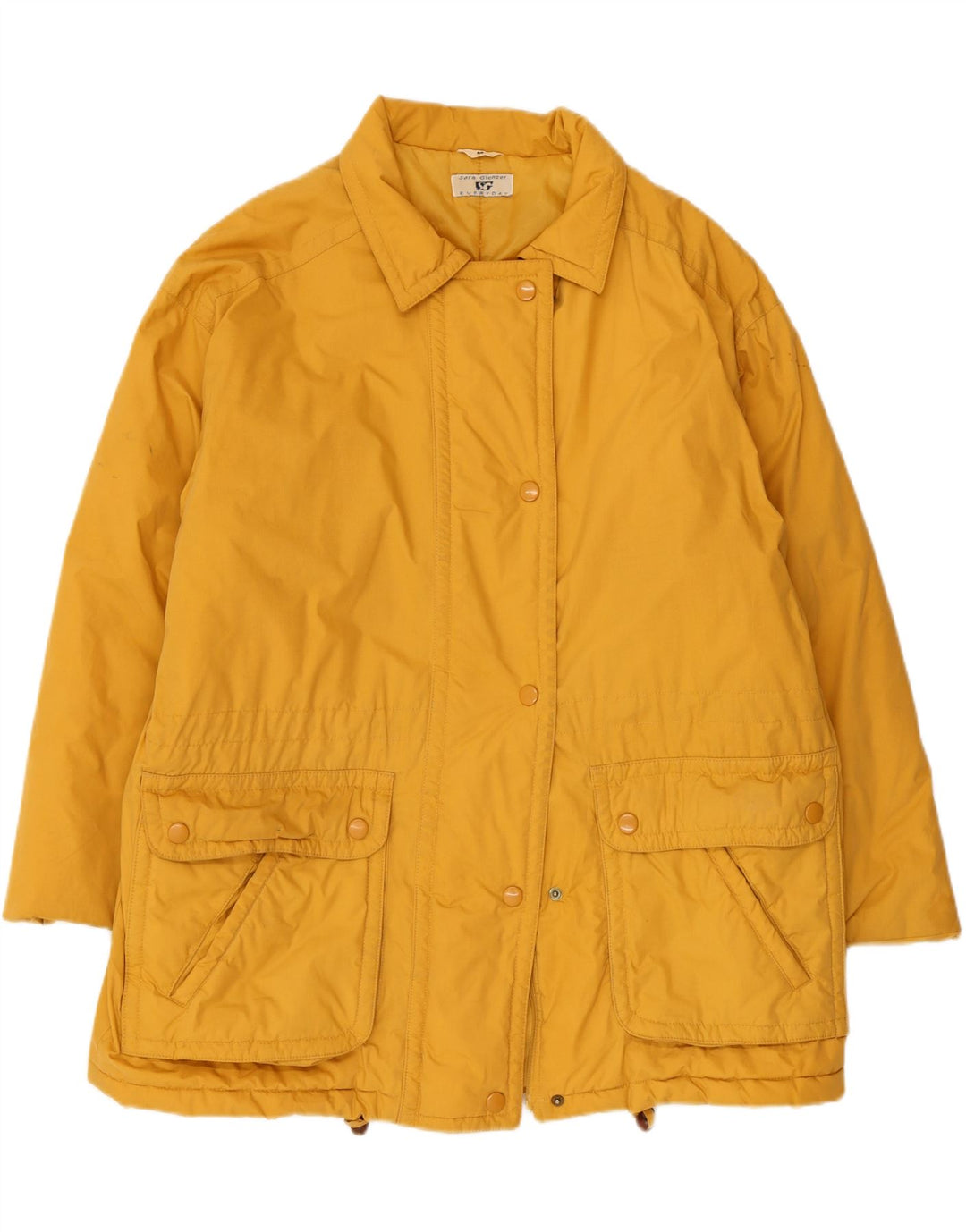 SARA GLENZER Manteau coupe-vent surdimensionné pour femme UK 14 Jaune moyen