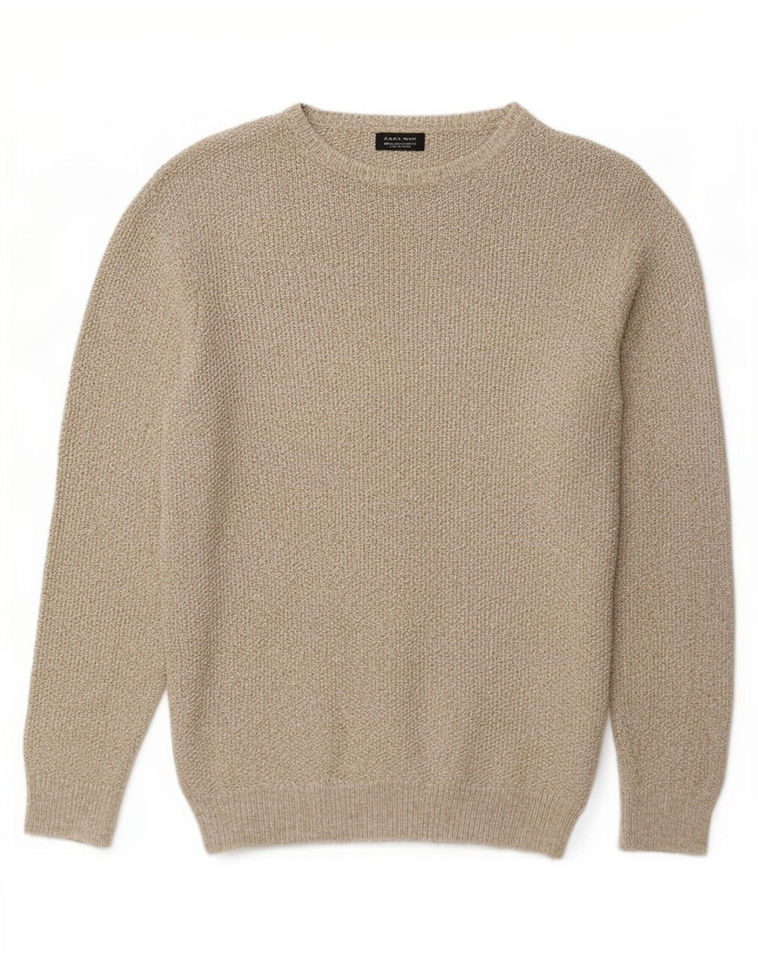 Zara Pull Col Bateau Homme XL Gris Moucheté