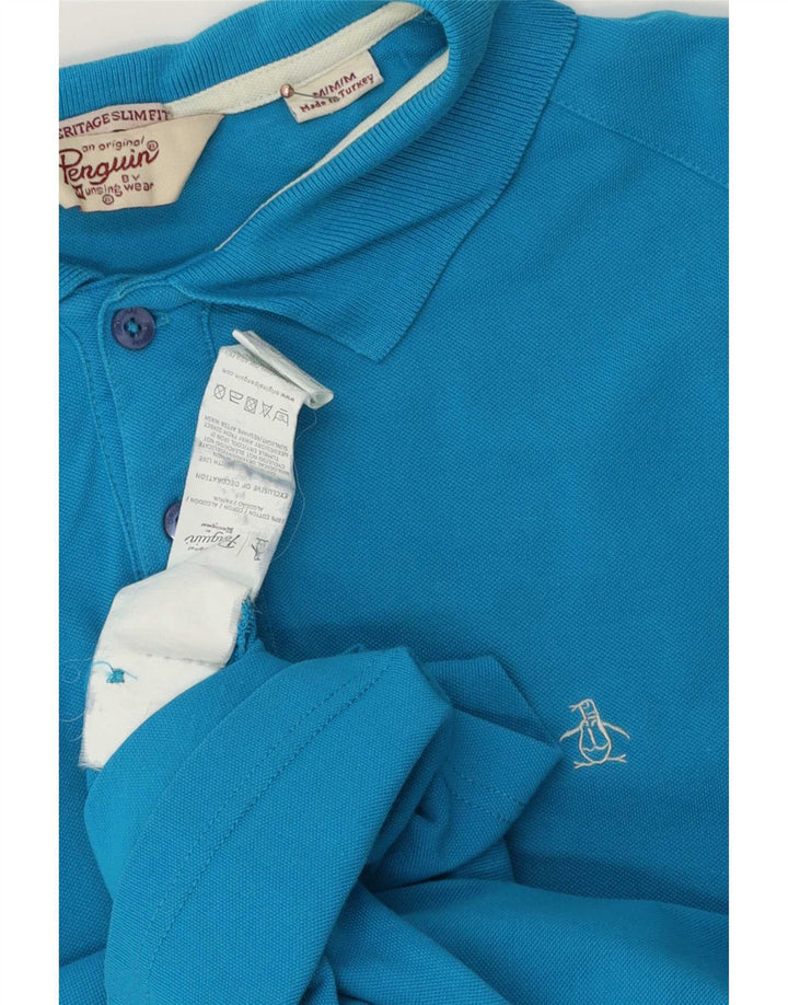 Penguin Polo Heritage Slim Fit Homme Bleu Moyen Coton