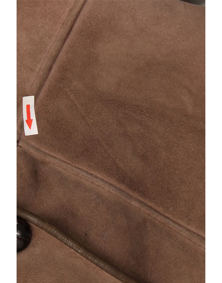 Nurseys Veste en peau de mouton pour femme UK 16 Grande peau de mouton marron