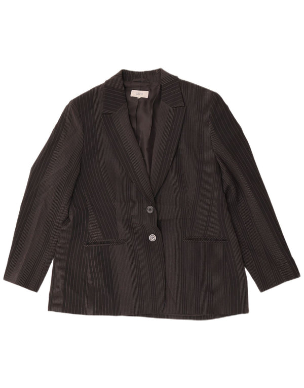 Marks & Spencer Veste blazer à 2 boutons pour femme UK 14 Grandes rayures noires