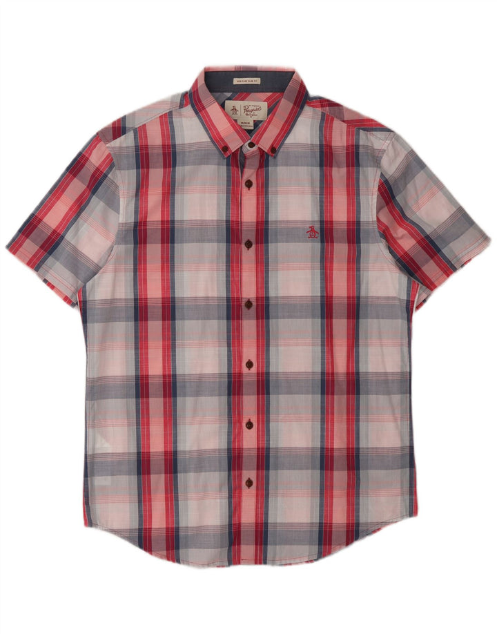 Penguin Chemise à Manches Courtes Heritage Homme Multicolore Plaid