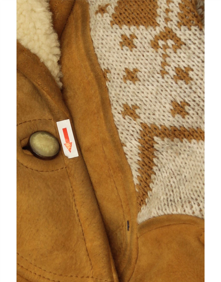 Veste surdimensionnée femme vintage EU 46 XL Beige Argyle/Diamant