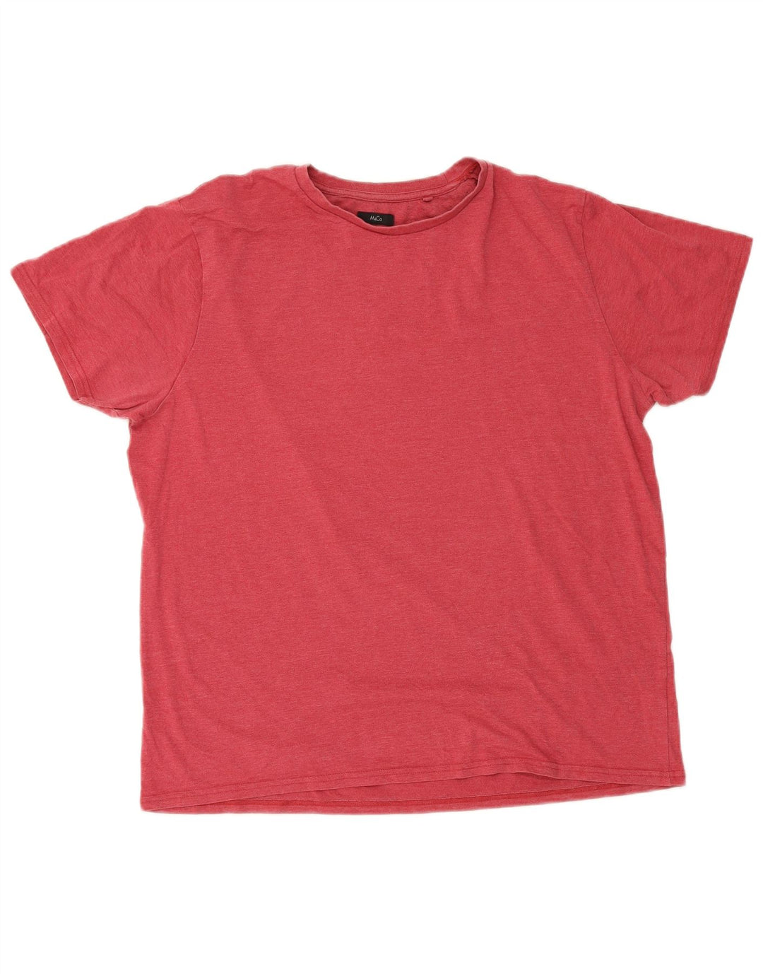 M&Co T-Shirt Homme Top XL Rouge Coton