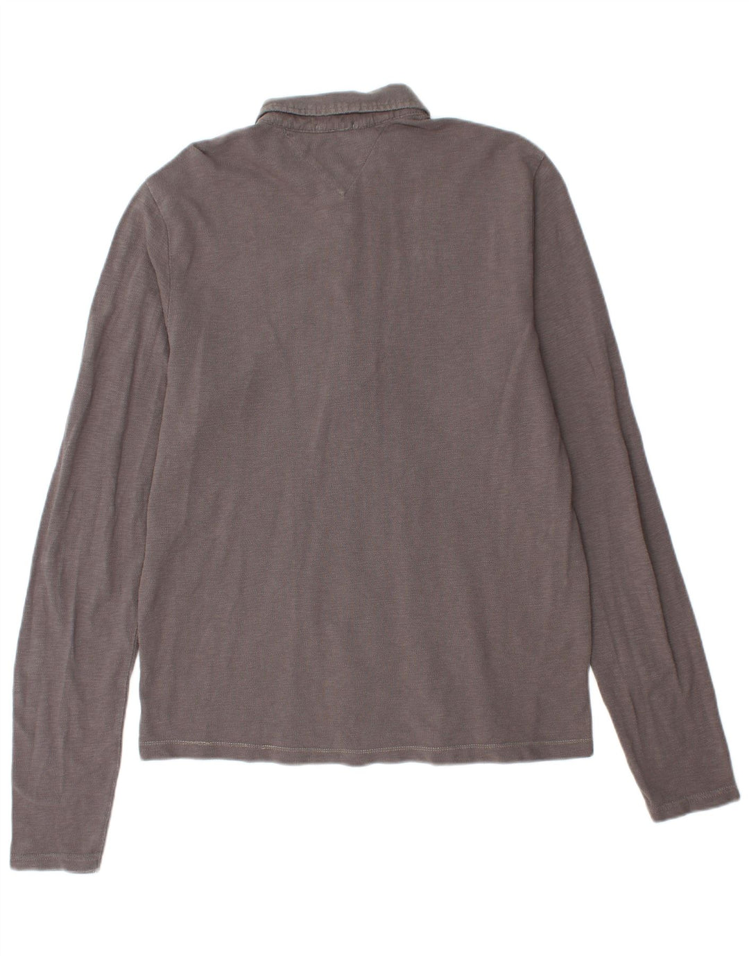 TOMMY HILFIGER Polo Graphique à Manches Longues Homme XL Gris