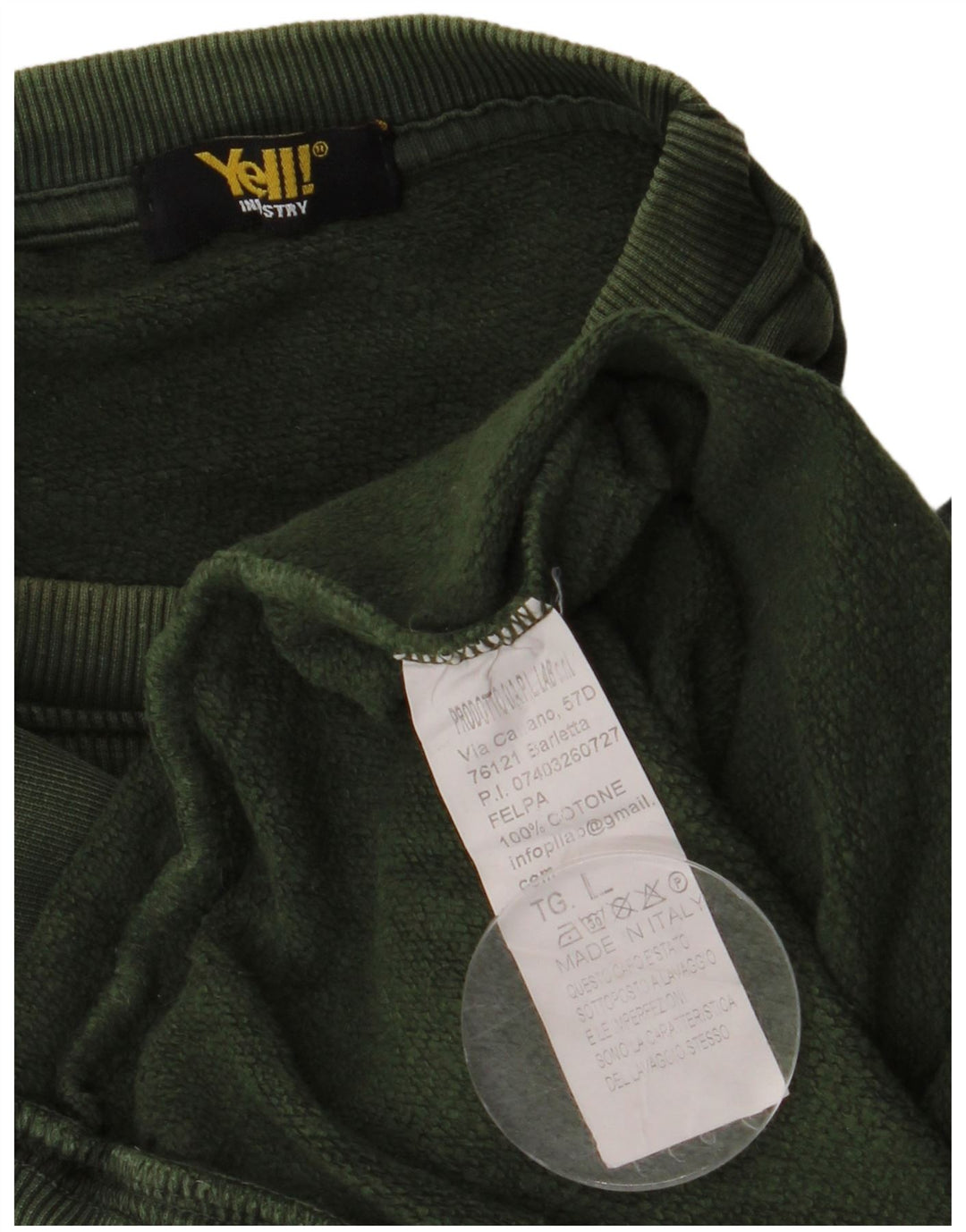 Crier! Sweat-Shirt Homme Grand Coton Vert