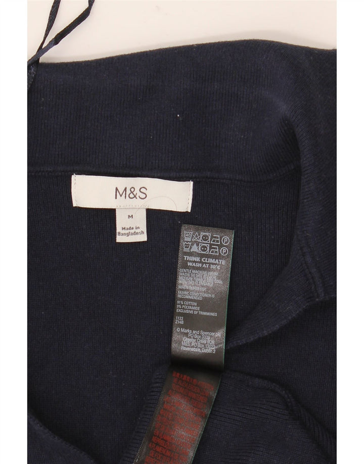 Marks & Spencer Polo Femme UK 12 Coton Bleu Marine Moyen
