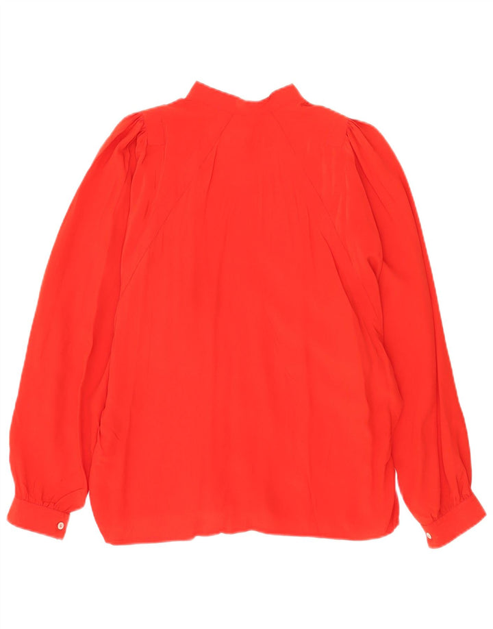 Blouse chemise femme vintage IT 44 Soie rouge moyenne