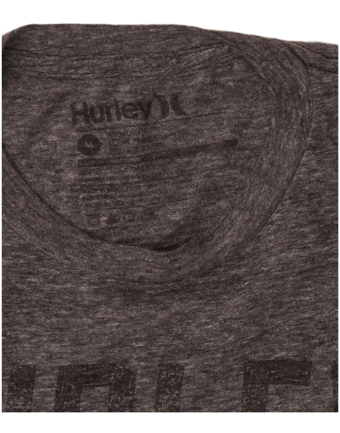 Hurley T-Shirt Regular Fit Graphique Homme Gris Moyen