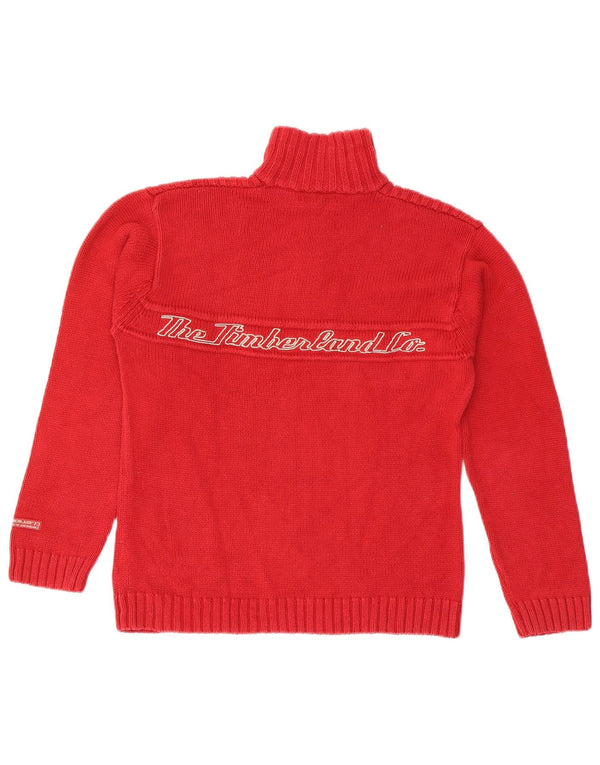 Timberland Pull graphique à col zippé pour fille 11-12 ans Rouge