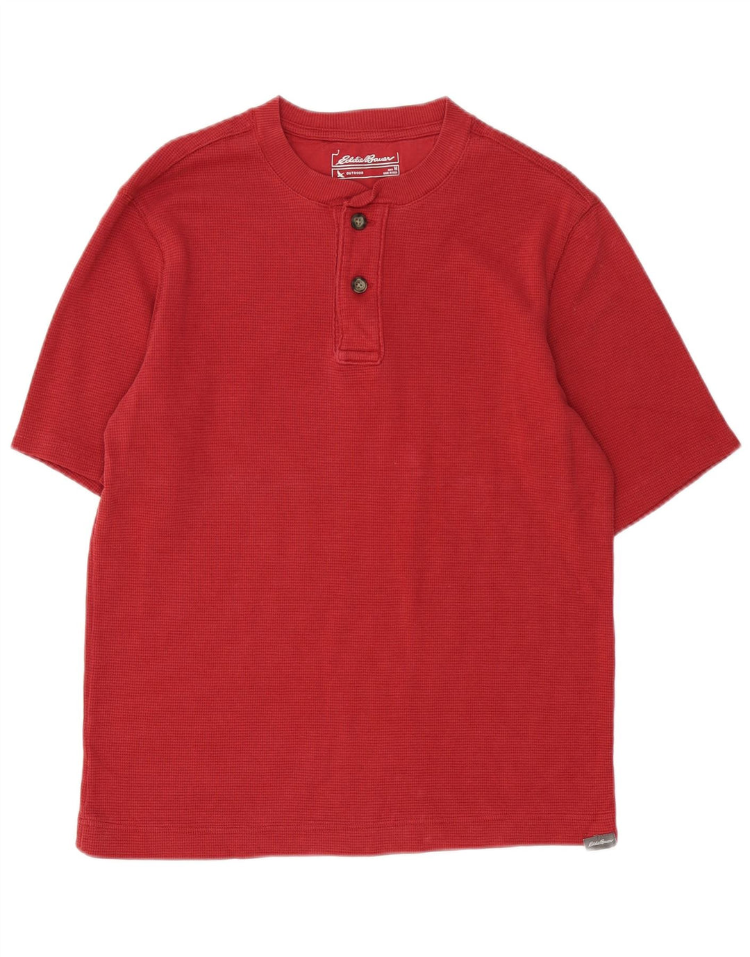EDDIE BAUER T-Shirt Homme Top Rouge Moyen Coton