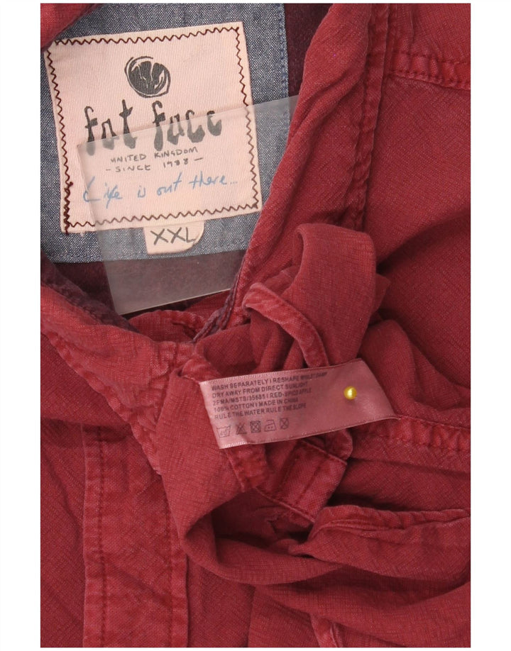 Chemise Homme Fat Face 2XL Coton Bordeaux