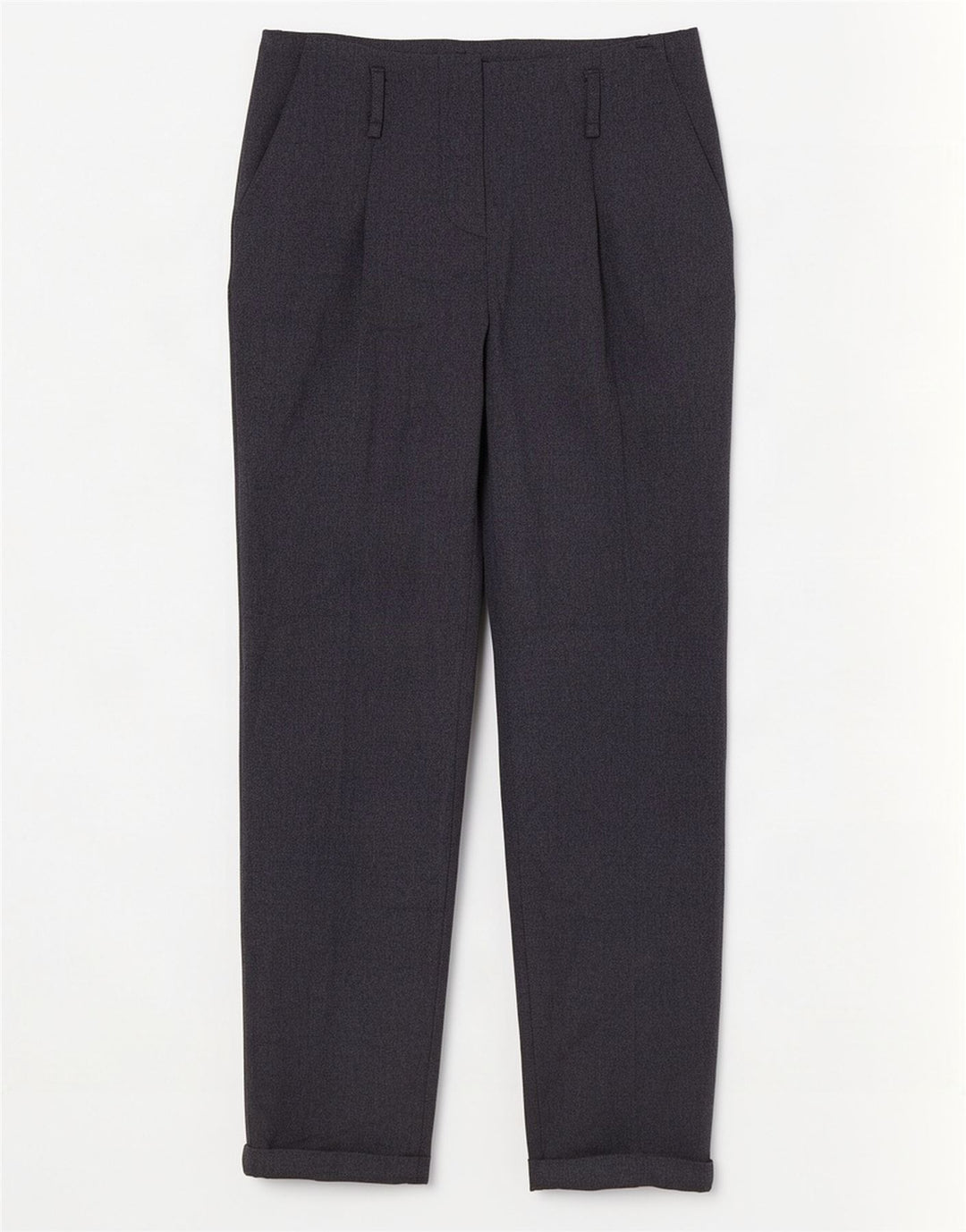 Pantalon Chino Droit Femme Zara Petit W26 L28 Bleu Marine Polyester