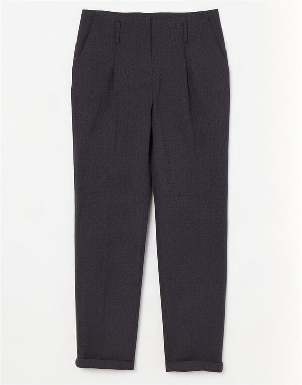 Pantalon Chino Droit Femme Zara Petit W26 L28 Bleu Marine Polyester