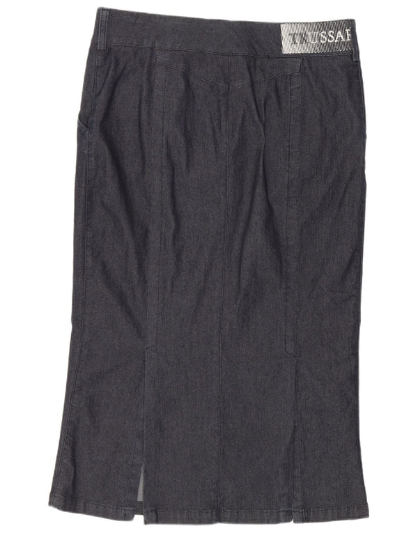 Trussardi Femme Jupe Trompette En Jean IT 44 Medium W30 Bleu Marine Coton