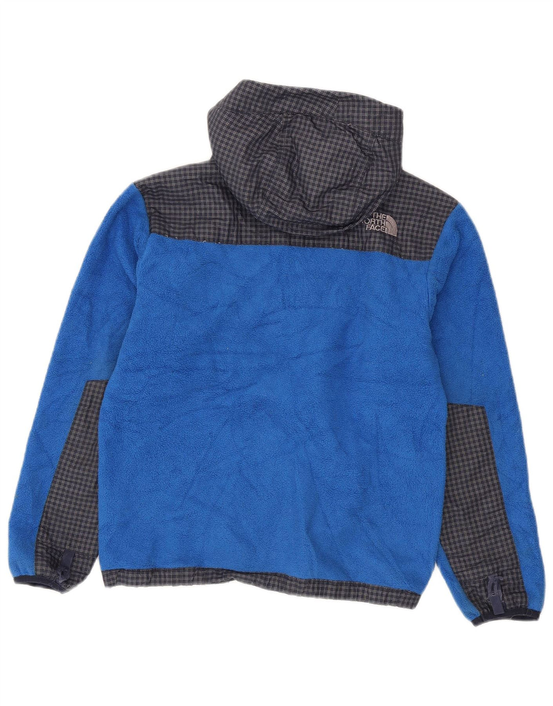 The North Face Veste Polaire à Capuche Garçon 10-11 Ans Bleu Moyen Carreaux