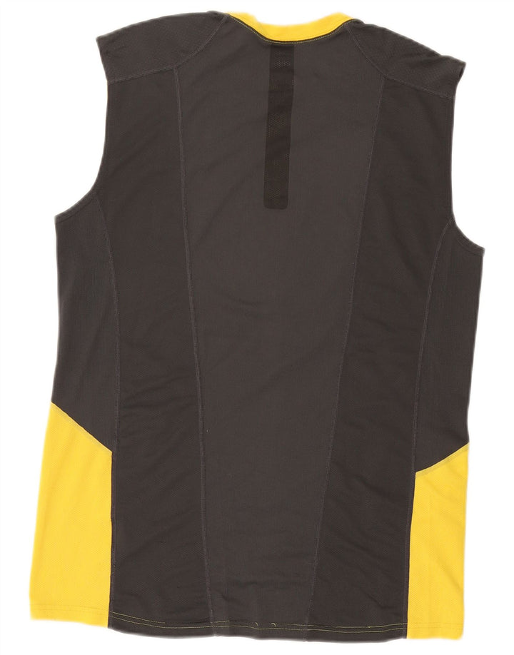 Nike Hommes Dri Fit Débardeur Petit Jaune Colorblock Polyester