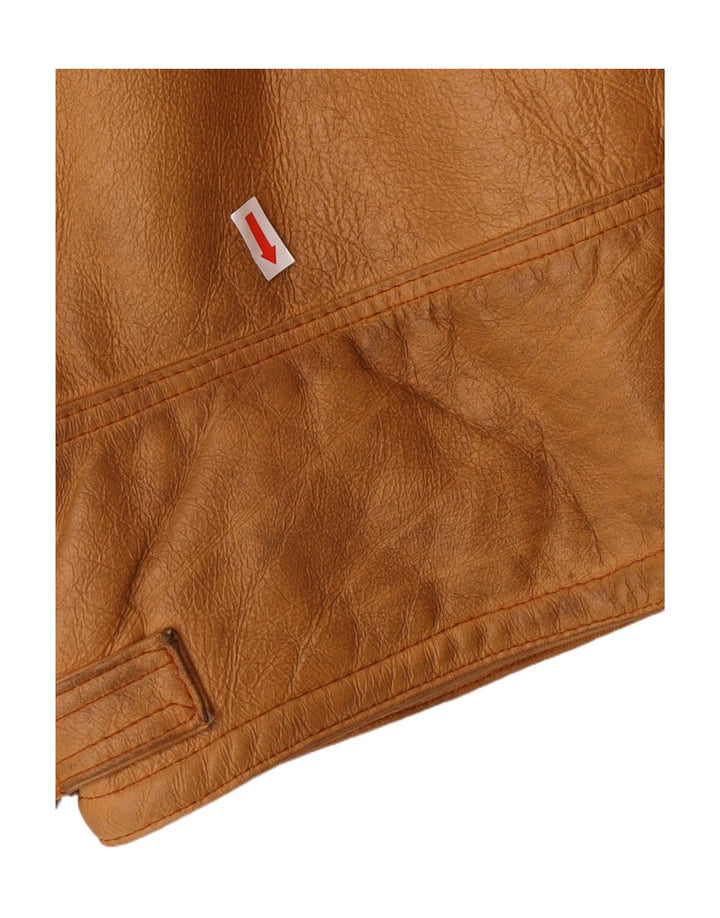 veste en peau de mouton homme vintage IT 52 XL peau de mouton marron