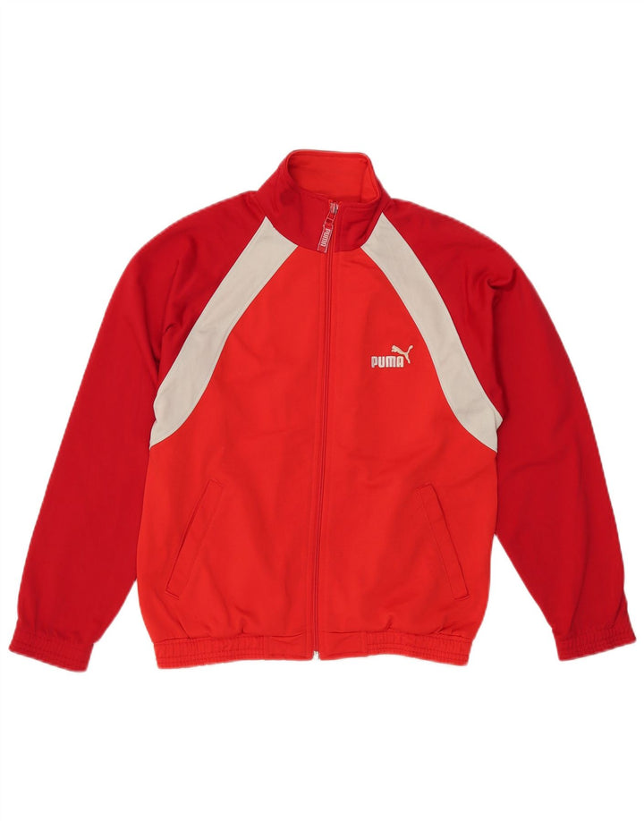 PUMA Veste de survêtement pour garçon 9-10 ans Rouge Colorblock Polyester
