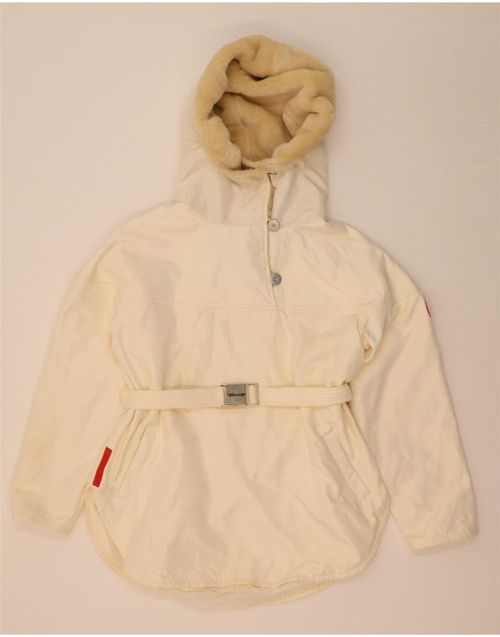 Veste Anorak à capuche Ice pour femme UK 16 Large Blanc Polyamide