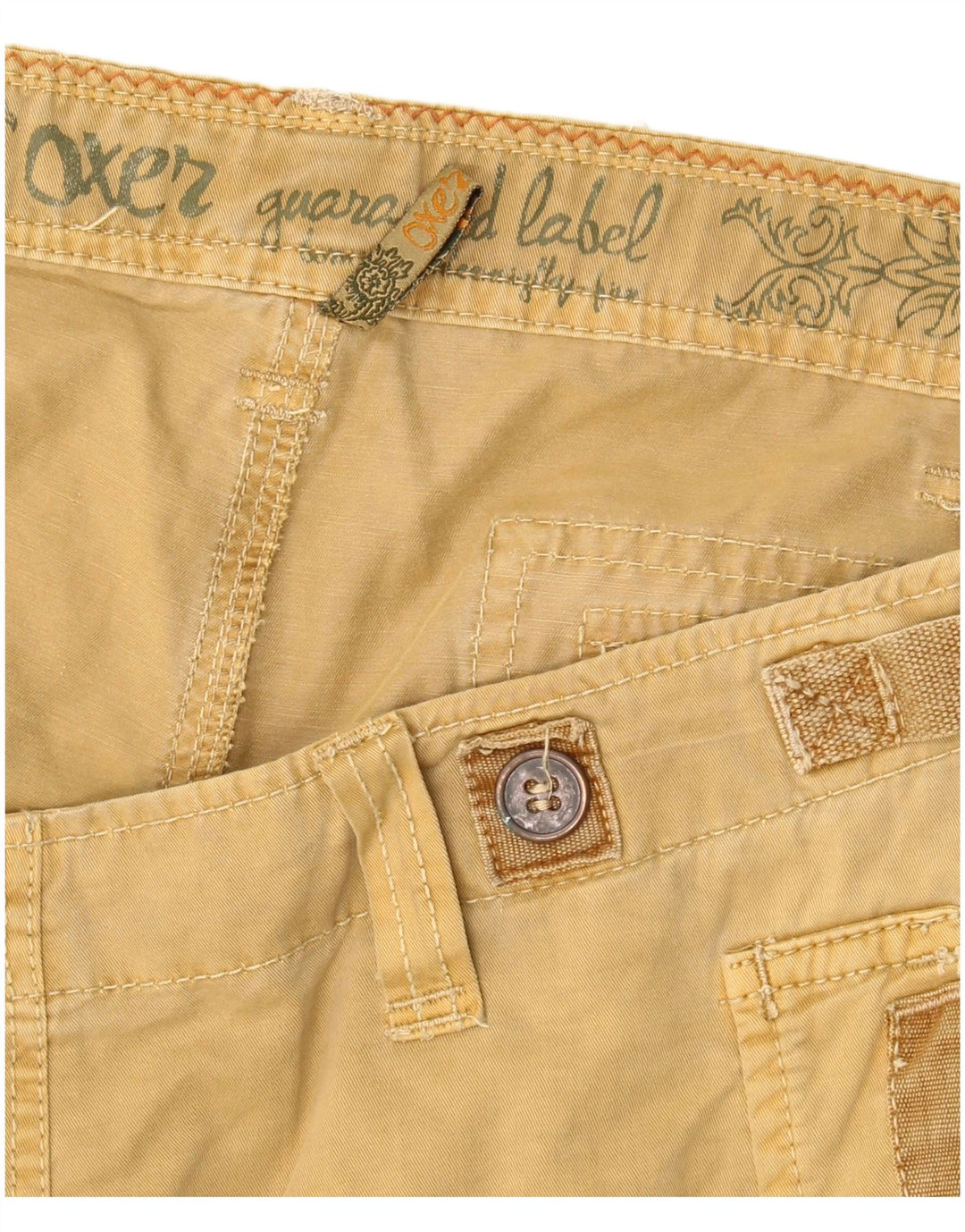 OXER Short cargo graphique pour homme W40 XL Beige
