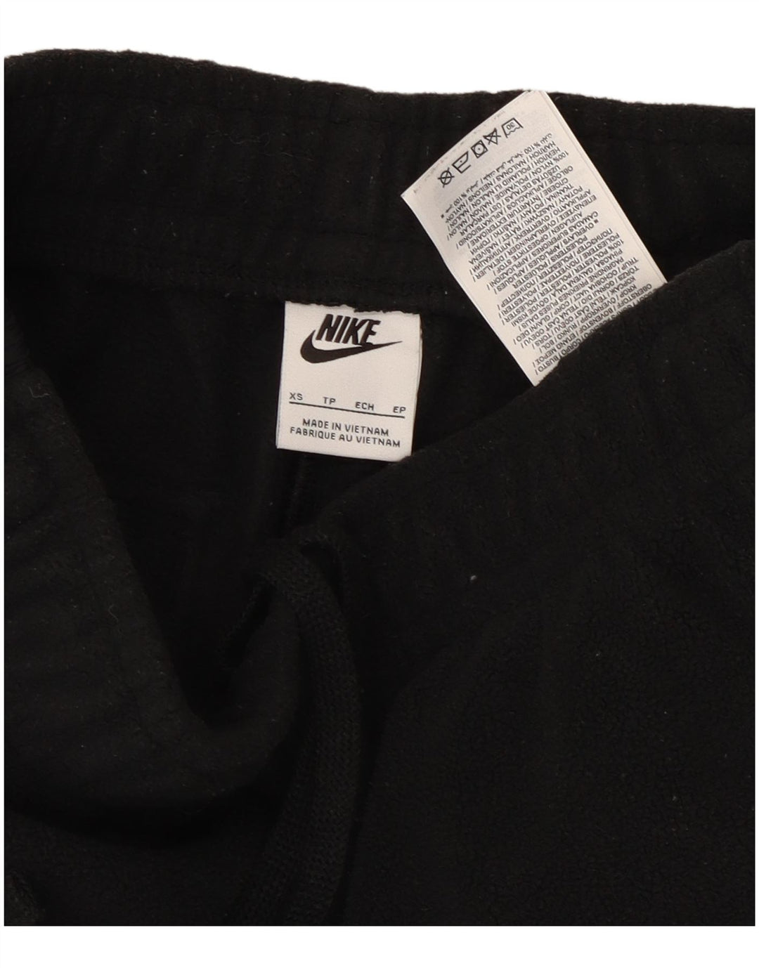 NIKE Pantalon de survêtement en polaire pour femme Joggers UK 6 XS Noir Polyester